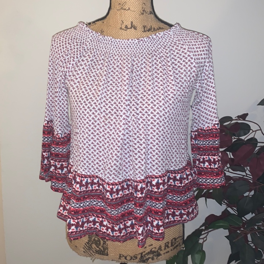 Wallflower peasant top
